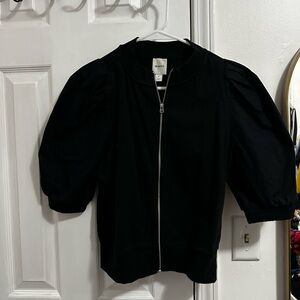 Maeve Black Zip-Up Jacket